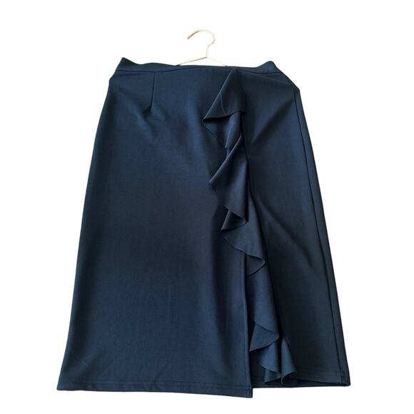 GRACE KARIN Women's Ruffle Bodycon Knee Length Midi Pencil Skirt, Size medium - Picture 1 of 5